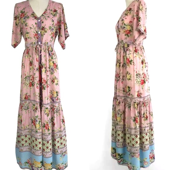 🌻🌻🌻🌻Summer love floral Summer button up dress - Picture 2 of 8